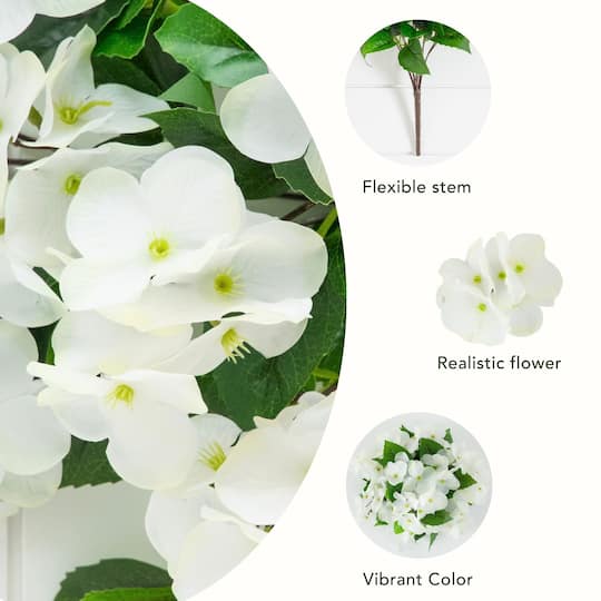 19" UV Resistant Artificial Hydrangea Bushes